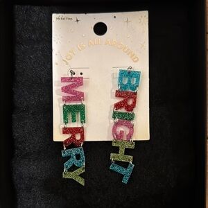 Colorful 'Merry' and 'Bright' Earrings